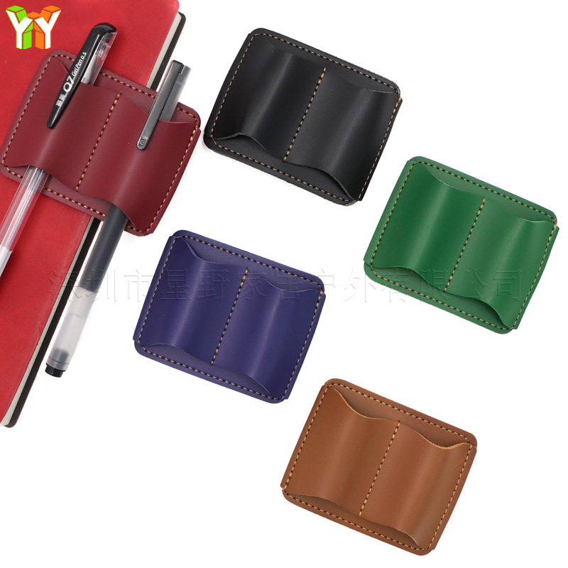 Leatherwork Books - Portable PU Leather Pen Holder Notebook