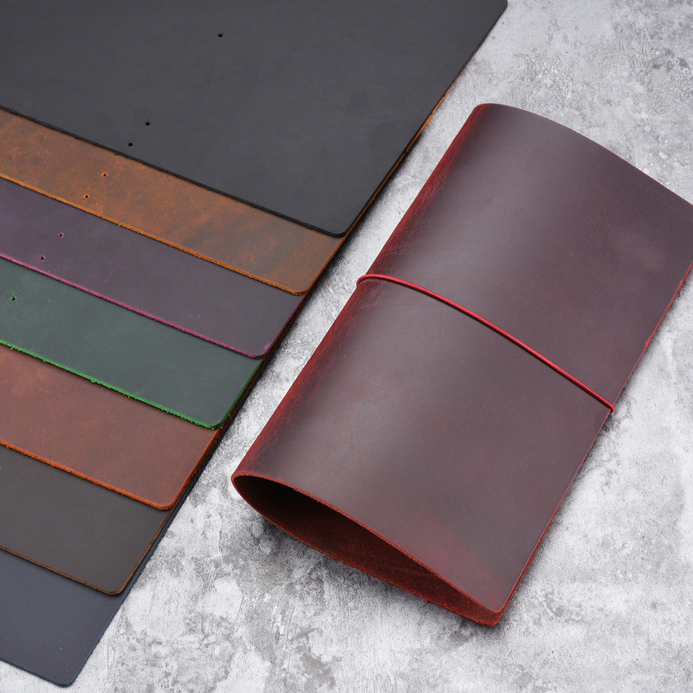 Leatherwork Books - DIY Notebook Cover Crazy Horse Leather