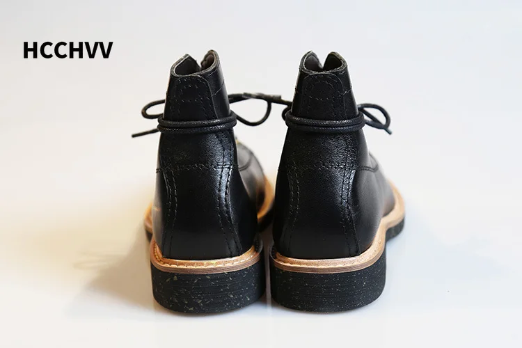 Men's Round Head Locomotive Wo - đánh giá và giá Leather Work Women Shoes