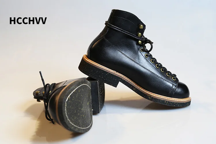 Men's Round Head Locomotive Wo - đánh giá và giá Leather Work Women Shoes