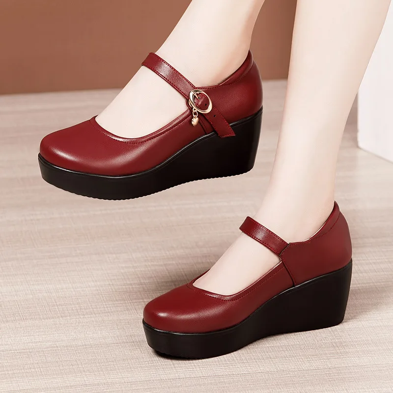 6cm Small Size 32-43 Vintage S - đánh giá và giá Leather Work Women Shoes