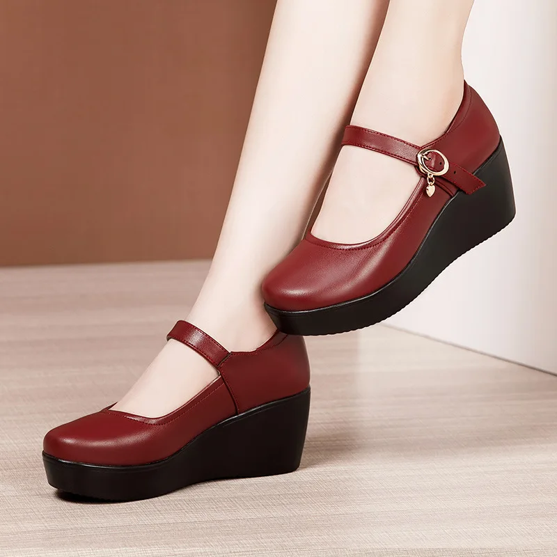 6cm Small Size 32-43 Vintage S - đánh giá và giá Leather Work Women Shoes