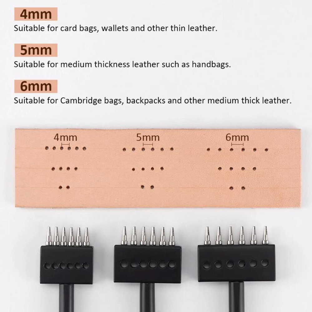 Black Prong Punch Tool Set 3pc - đánh giá và giá Leather Punch Revolving