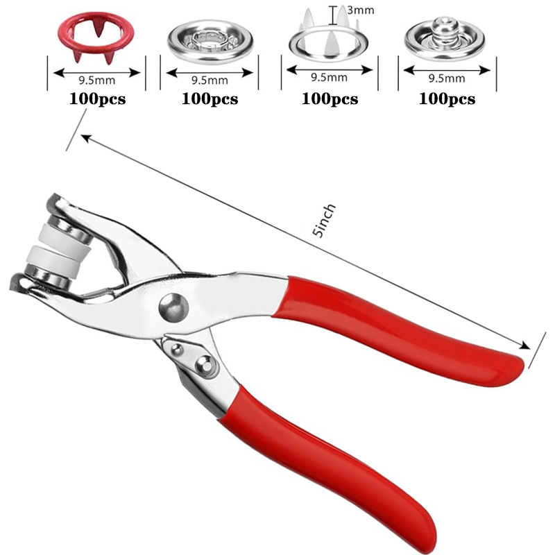 100 Sets Snap Pliers Automatic - đánh giá và giá Snap Fastener Setter