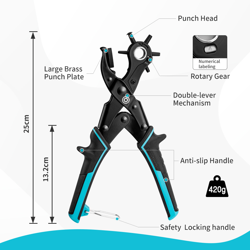 DURATECH 25cm Punching Pliers  - đánh giá và giá Leather Punch Revolving