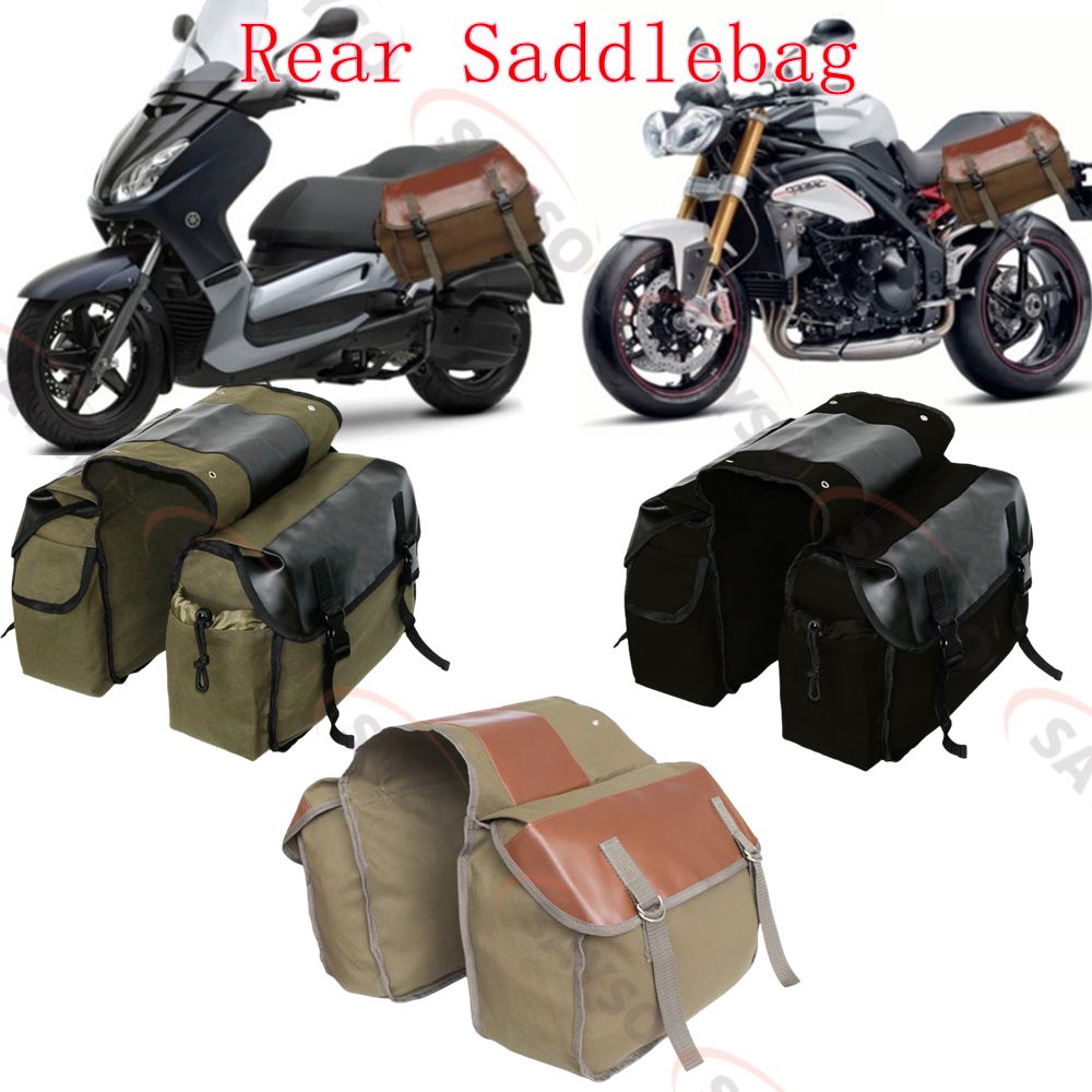 Canvas Leather Rear Saddlebag  - đánh giá và giá Leather Work Bag