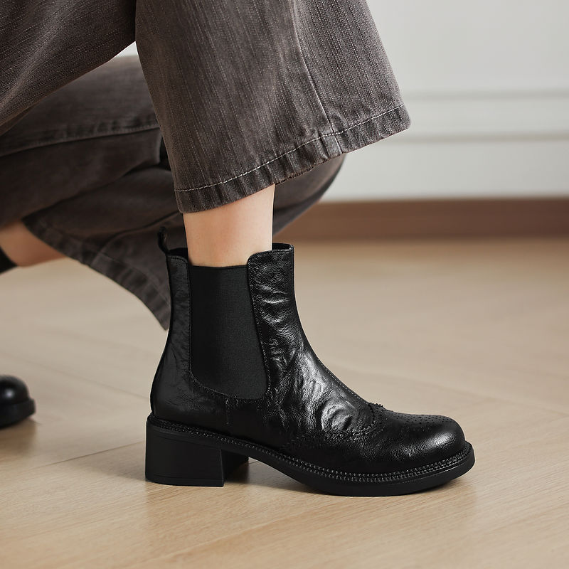 NEW Autumn Boots Women Split L - đánh giá và giá Leather Work Women Shoes