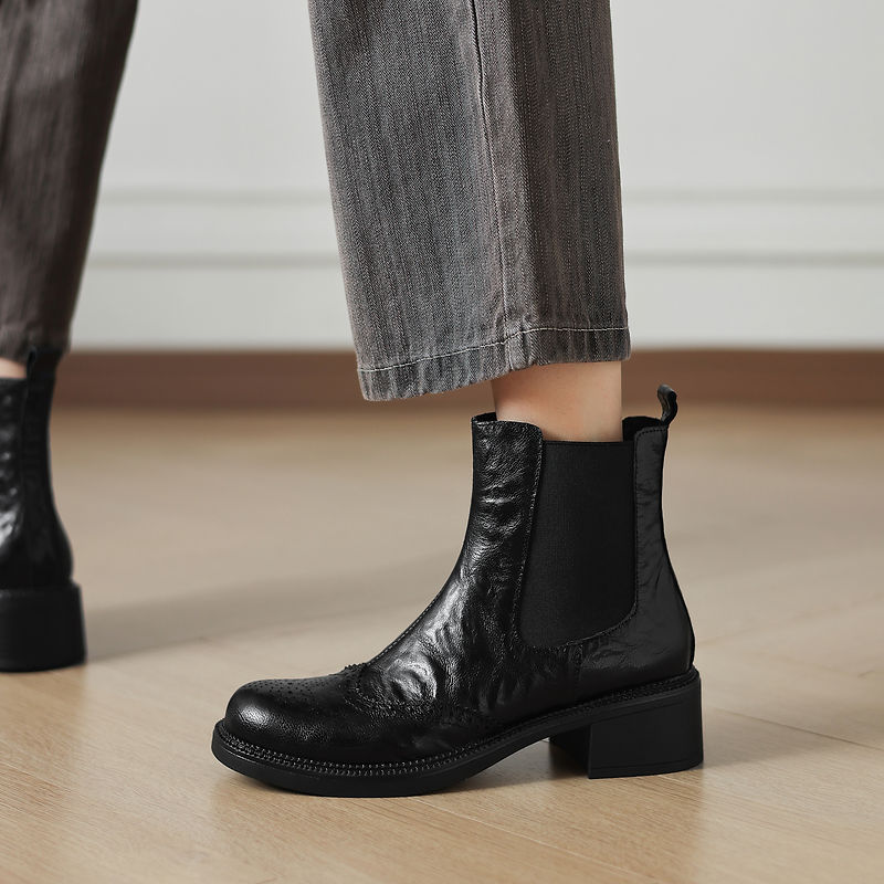 NEW Autumn Boots Women Split L - đánh giá và giá Leather Work Women Shoes