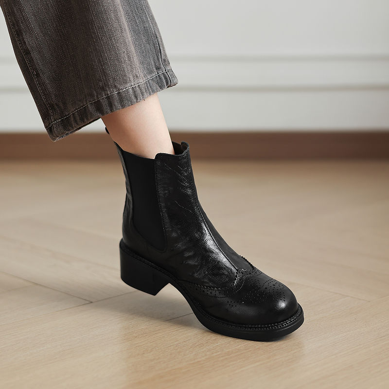 NEW Autumn Boots Women Split L - đánh giá và giá Leather Work Women Shoes