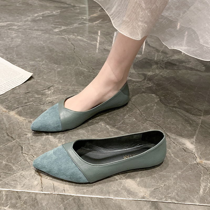 Flat black leather shoes for w - đánh giá và giá Leather Work Women Shoes