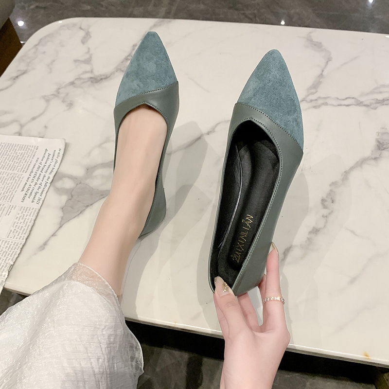 Flat black leather shoes for w - đánh giá và giá Leather Work Women Shoes