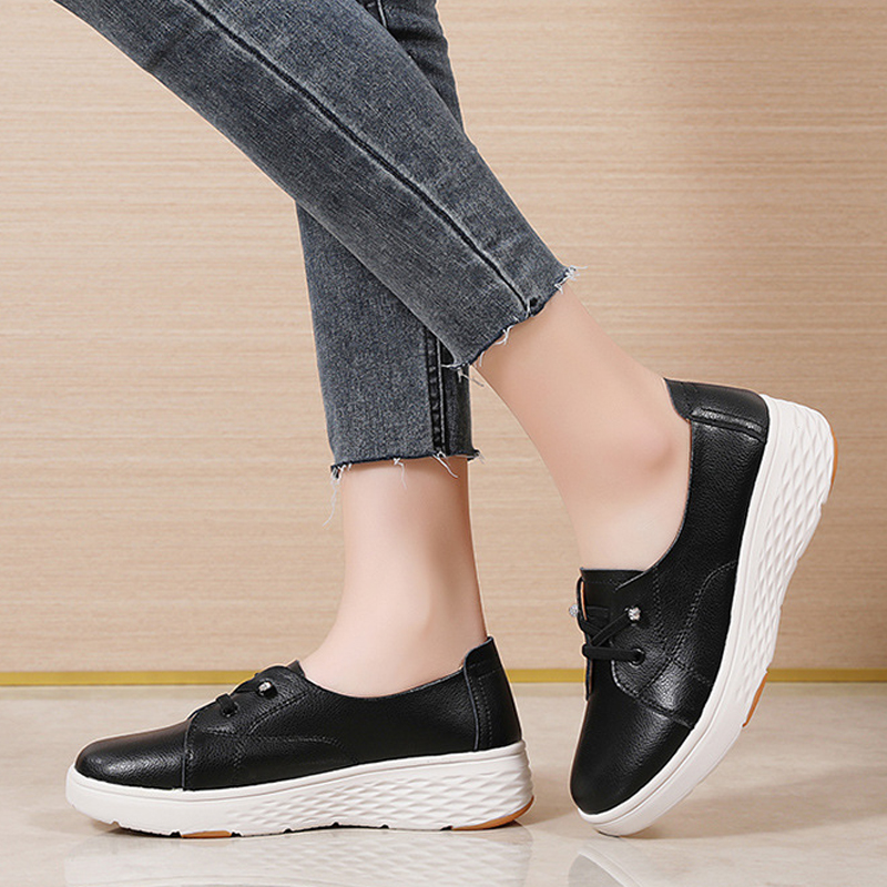 Spring Autumn Women Comfortabl - đánh giá và giá Leather Work Women Shoes