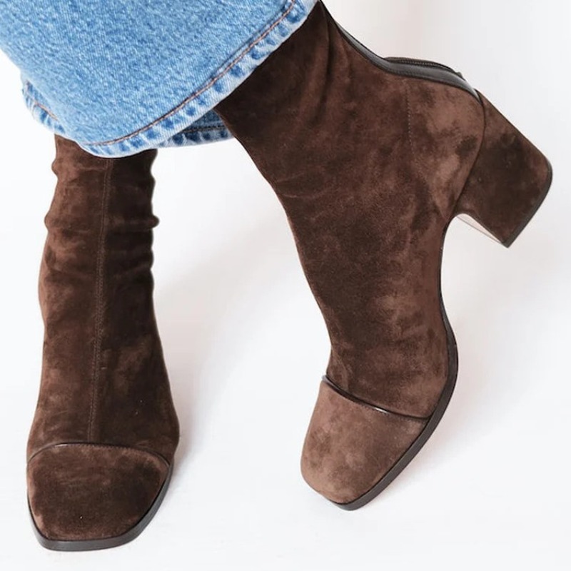 Suede Leather Women's Boots Po - đánh giá và giá Leather Work Women Shoes