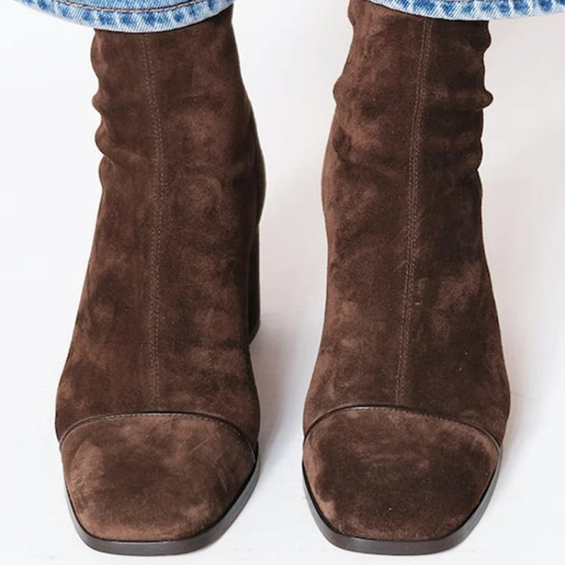 Suede Leather Women's Boots Po - đánh giá và giá Leather Work Women Shoes