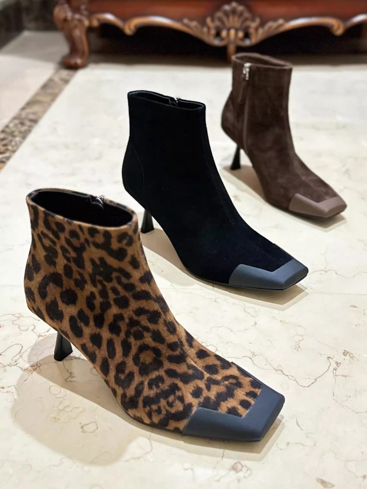 Fashion Women Square Toe Thin  - đánh giá và giá Leather Work Women Shoes