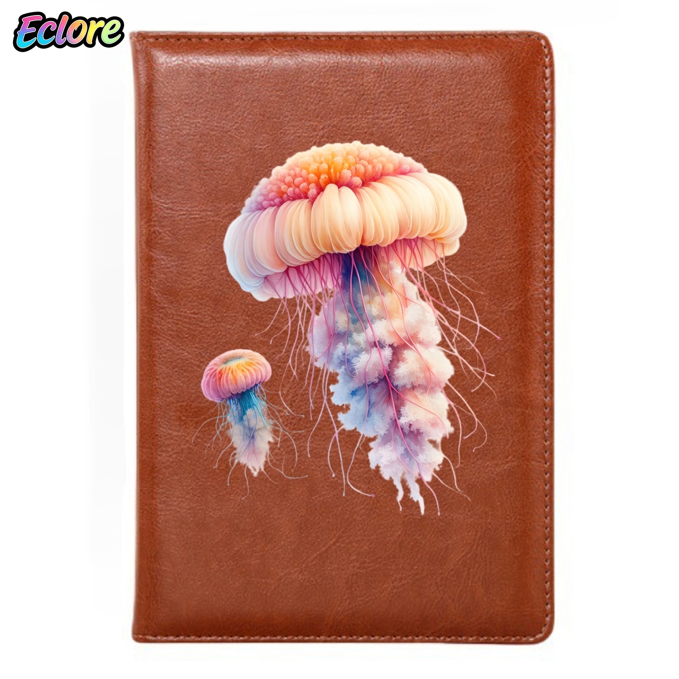 Colorful Jellyfish PU Leather  - đánh giá và giá Leather Work Diary Covers