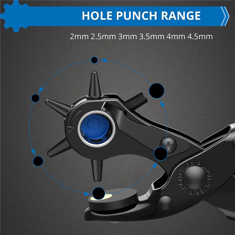 New Belt Hole Puncher for Leat - đánh giá và giá Leather Punch Revolving