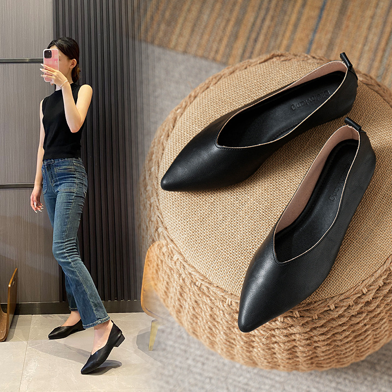 Spring and Autumn Fashion New  - đánh giá và giá Leather Work Women Shoes