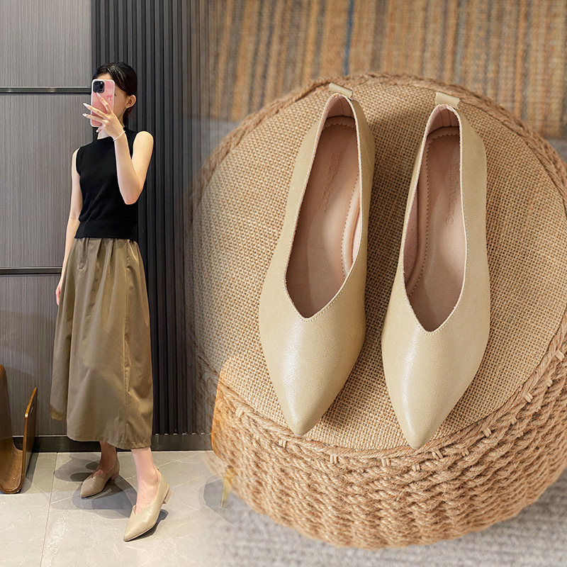 Spring and Autumn Fashion New  - đánh giá và giá Leather Work Women Shoes